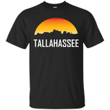 Tallahassee Florida Sunset Skyline Silhouette T-Shirt_Black