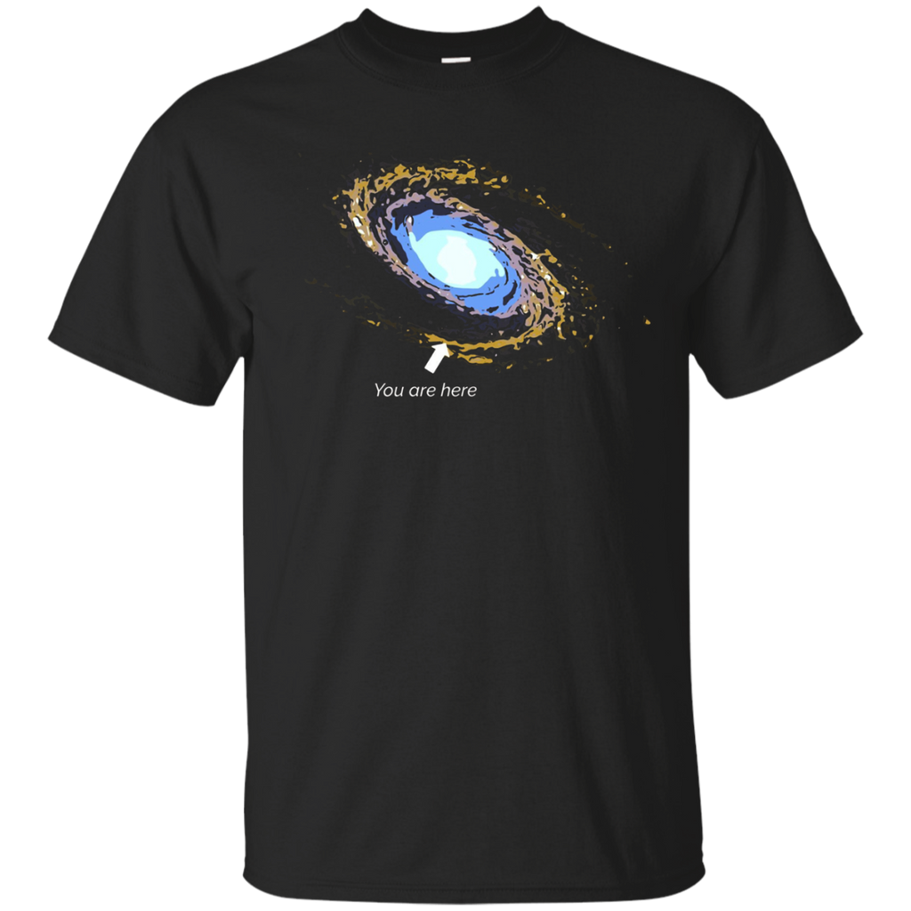 Milky Way Galaxy T-Shirt You Are Here Astronomy Shirt_Black