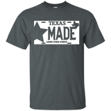 Texas Made Lone Star License Plate T-Shirt_Black