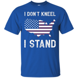 I Don't Kneel - I Stand America Map Proud Shirt_black