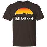 Tallahassee Florida Sunset Skyline Silhouette T-Shirt_Black