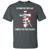 I Stand For The Flag And Kneel For The Fallen T-shirt_black