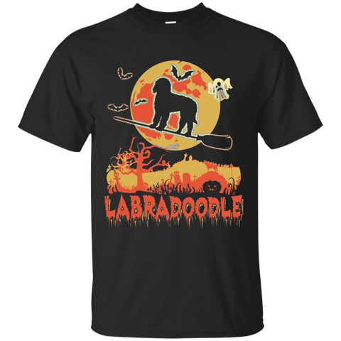 Vintage Style Labradoodle Halloween Shirt_black=