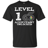 Level 1 Achievement Unlocked Birthday T-shirt_black=