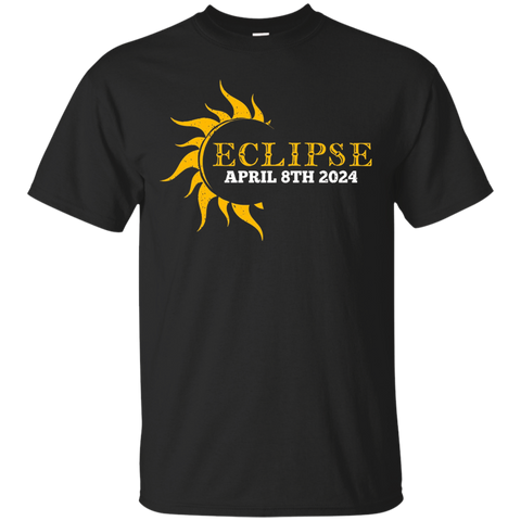 Total Solar Eclipse April 8 2024 T Shirt_Black