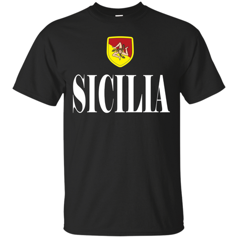 SICILIA T-shirt Sicilian Flag Sicily Italian Tee Italy Pride_Black