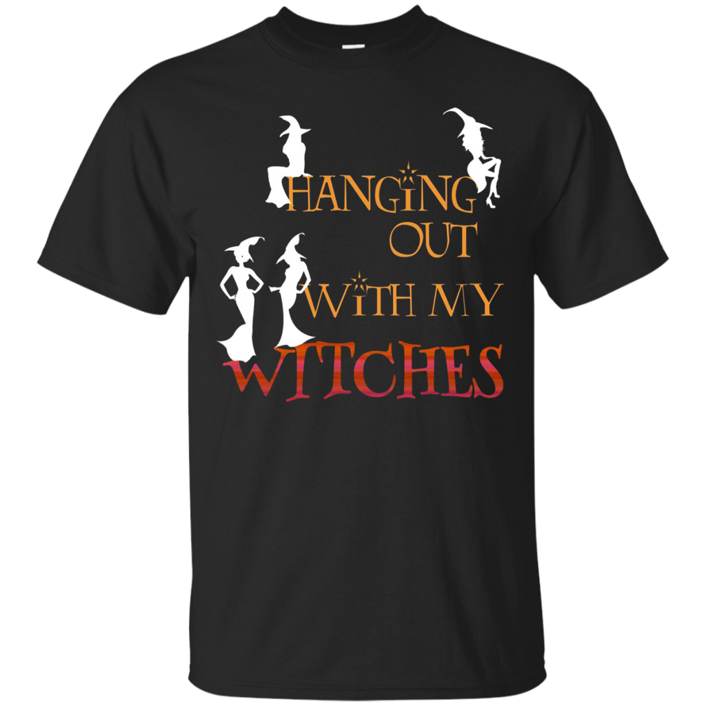 Witch Halloween Shirt - Hanging Out With My Witches T-shirt_black=