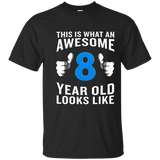 This is What an Awesome 8 Year Old Looks Like T-Shirt Funny_Navy