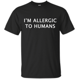 I'm Allergic To Humans T-shirt Short Sleeve Leave Me Alone_black=