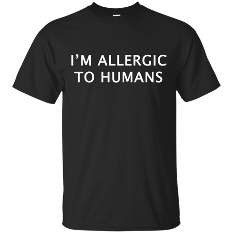 I'm Allergic To Humans T-shirt Short Sleeve Leave Me Alone_black=