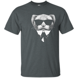 Cute Least Weasel In Suit, Least Weasel Face T-shirt_navy