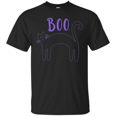 Cool Awesome Black Cat Halloween Shirt_black=