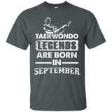 Taekwondo Legends Are born In September Shirt_Black