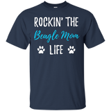 Rocking The Beagle Mom Life T-Shirt Funny Dog Lovers Gift_Black