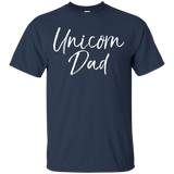 Unicorn Dad Shirt Cute Funny Father Of Unicorn Girls Tee_black=