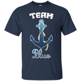 Team Blue Boy Anchor Sign For Gender Reveal Party Tee Shirts_black=