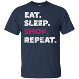 Shopaholic Shirt Eat Sleep Shop Repeat TShirt Christmas Gift_Black