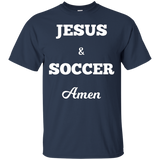 Jesus And Soccer Amen Funny Christian T-shirt