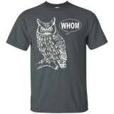 Owl Grammar T-Shirt Whom English Teacher Editor Cool Gift_Black