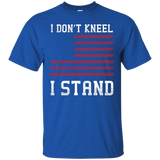 I Don't Kneel Distressed American Flag I Stand Proud T-shirt_black