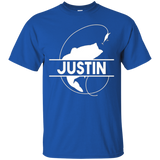 Justin Fishing Name Pocket T-shirt First Name Monogram_black=