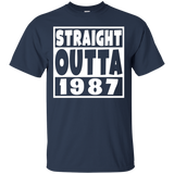 Straight Outta 1987 Funny 30th Birthday Party T-Shirt_Black