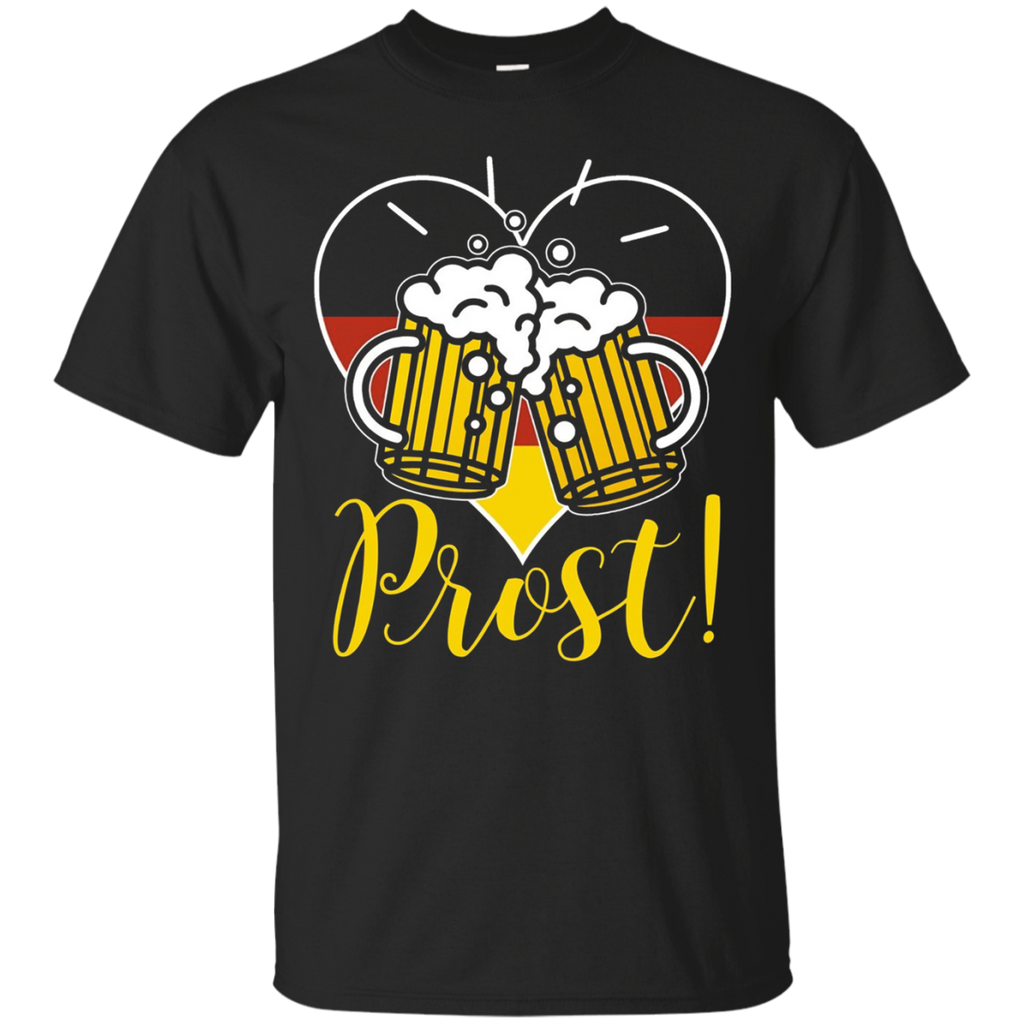 Oktoberfest T Shirt - Prost German Flag Heart Shirts_Black