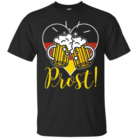 Oktoberfest T Shirt - Prost German Flag Heart Shirts_Black
