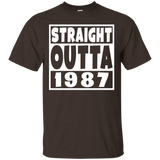 Straight Outta 1987 Funny 30th Birthday Party T-Shirt_Black