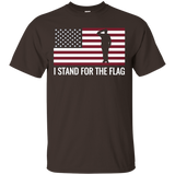 I Stand For The Flag Tshirt- Trump Football Tee Shirt_black