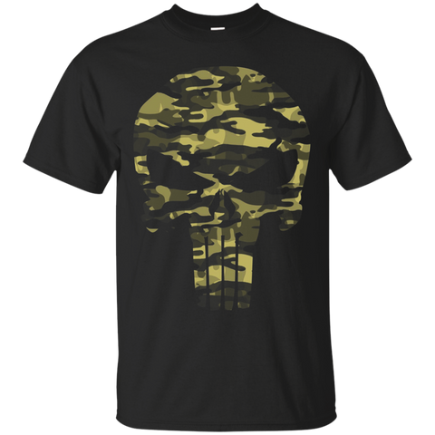 Punisher Camo Skull Symbol Graphic T-Shirt_Black