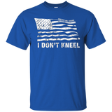 I Don't Kneel United We Stand Flag National Anthem T-shirt_black=