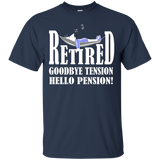 RETIRED GOODBYE TENSION HELLO PENSION T-SHIRT_Black