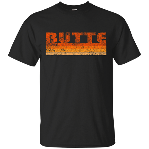 Vintage Retro Butte Montana T-Shirt_Black