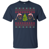 Happy Christmas With American Eskimo Dog Cute T-shirt_black