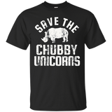 Save The Chubby Unicorns Shirt Rhino Distressed Top T-shirt_black=