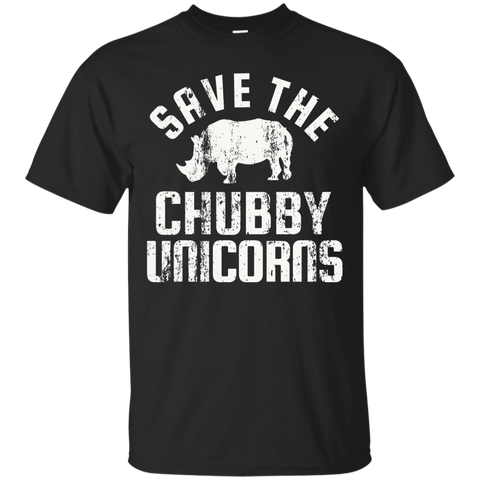 Save The Chubby Unicorns Shirt Rhino Distressed Top T-shirt_black=