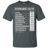 Womens Stephanie Facts T Shirt for Stephanie with Funny Facts_Black