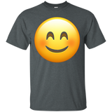 Blush Smile Face Emoji T Shirt_black=