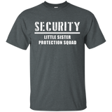 Security Little Sister Protection Squad Big Brother T-Shirt_Black