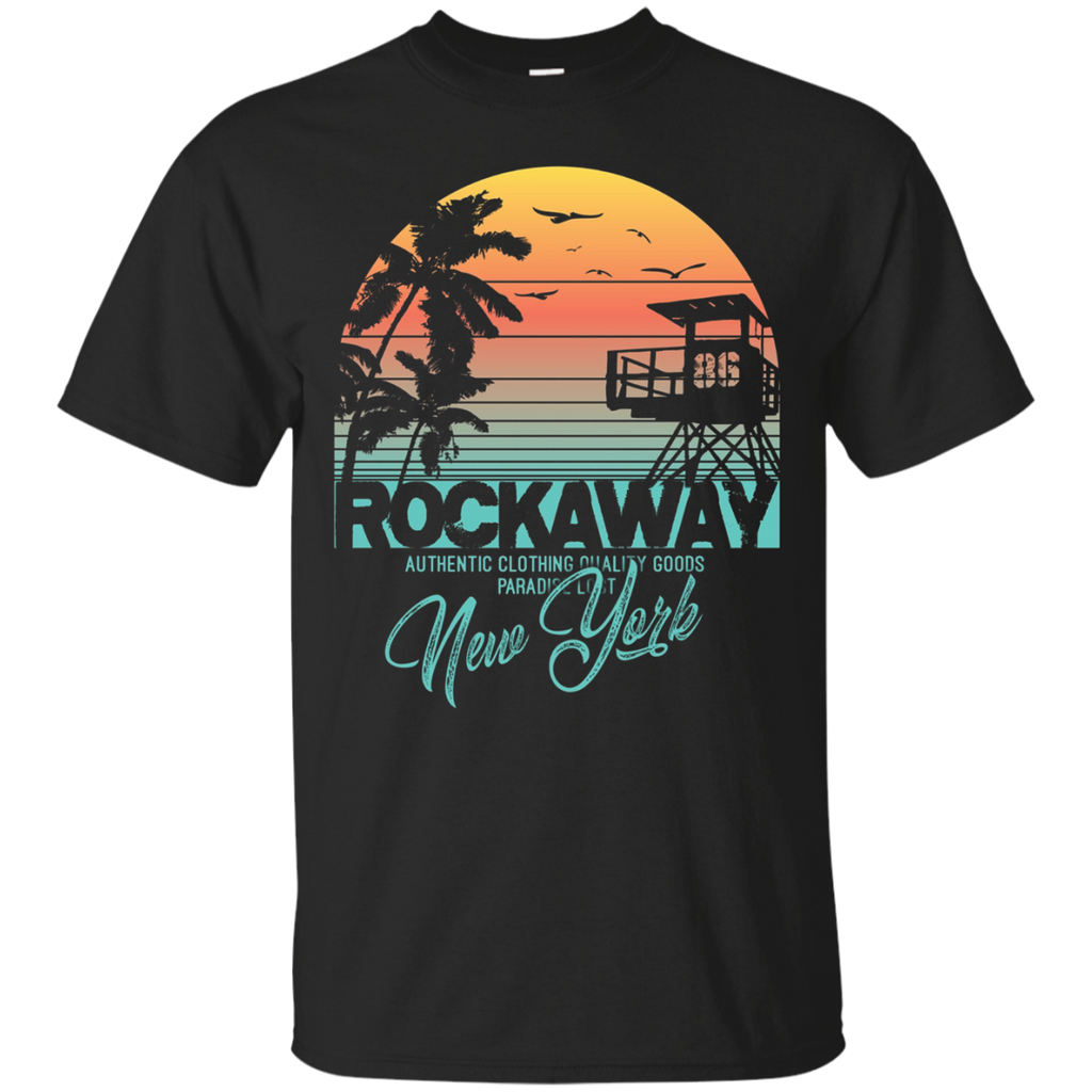 rockaway New York beach shirt_Black