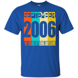 September 2006 11th Birthday Gifts 11 yrs Bday T-shirt_Black