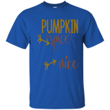 Pumpkin Spice And Everything Nice Shirt Funny Autumn_Navy