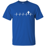 Jesus Shirts Christian Heartbeat Cross T-shirts