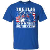 I Stand For The Flag And Kneel For The Cross Veteran T-shirt_black