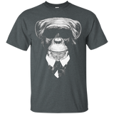 Cute Monkey In Suit Monkey Face - Monkey Lover T Shirt_black