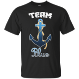 Team Blue Boy Anchor Sign For Gender Reveal Party Tee Shirts_black=