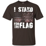 I Stand For The National Anthem T-shirt, Distressed Usa Flag_black