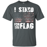 I Stand For The National Anthem T-shirt, Distressed Usa Flag_black