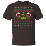 Happy Christmas With American Eskimo Dog Cute T-shirt_black